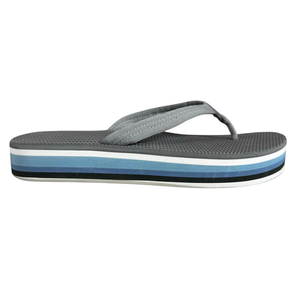 Hari‎ Mari Dunes Sunset Platform Flip Flop Sandals Women 10 Gray Blue Beach Pool